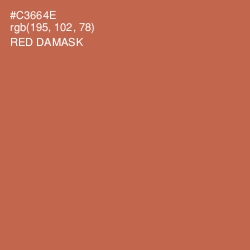 #C3664E - Red Damask Color Image
